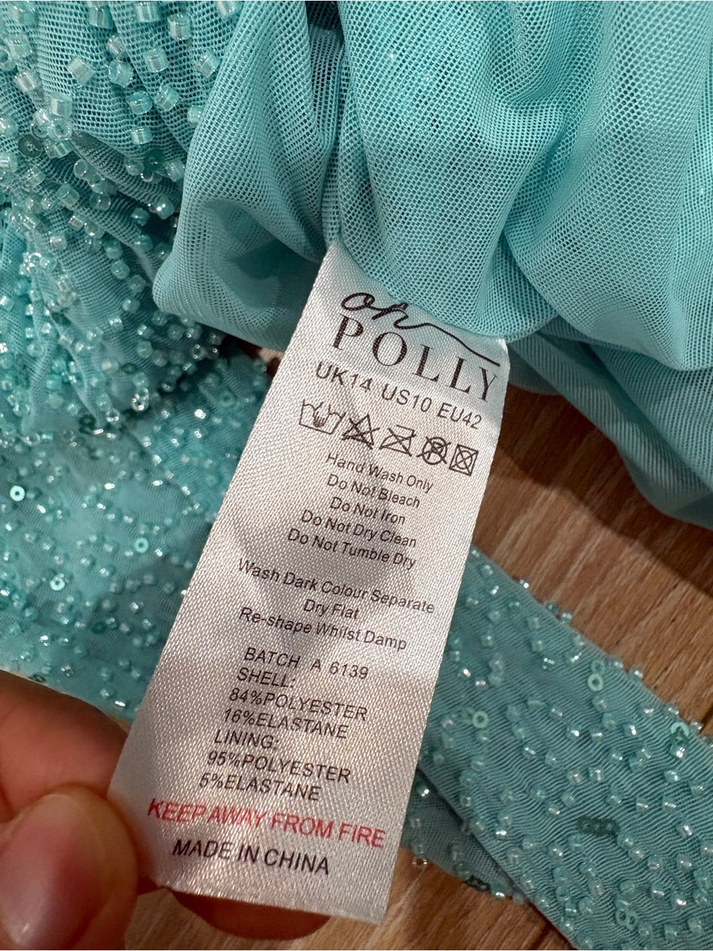Oh Polly Champel Maxi Dress Size 10 Aqua - Picture 11 of 12